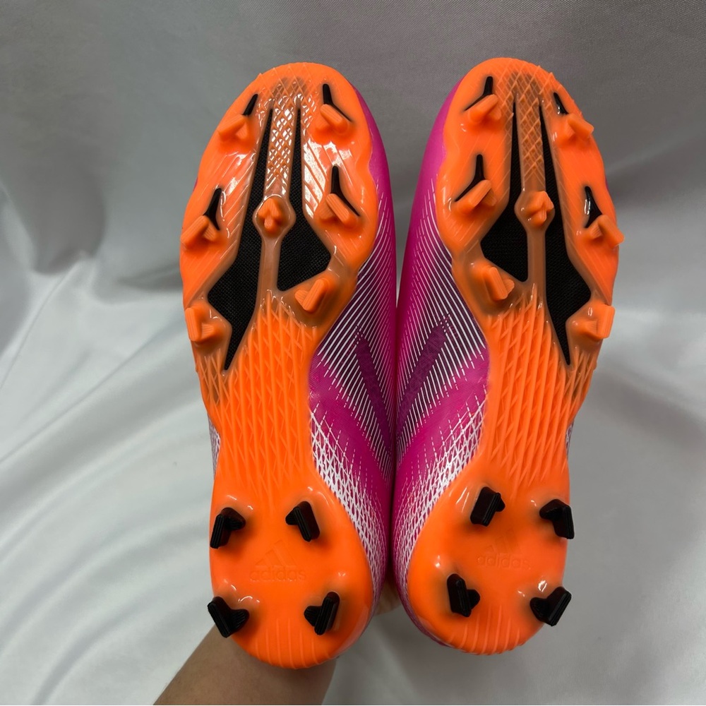 NWOT Adidas X Ghosted Junior FG Soccer Cleats Laceless Pink Kids Girls Size 4 - Picture 6 of 9